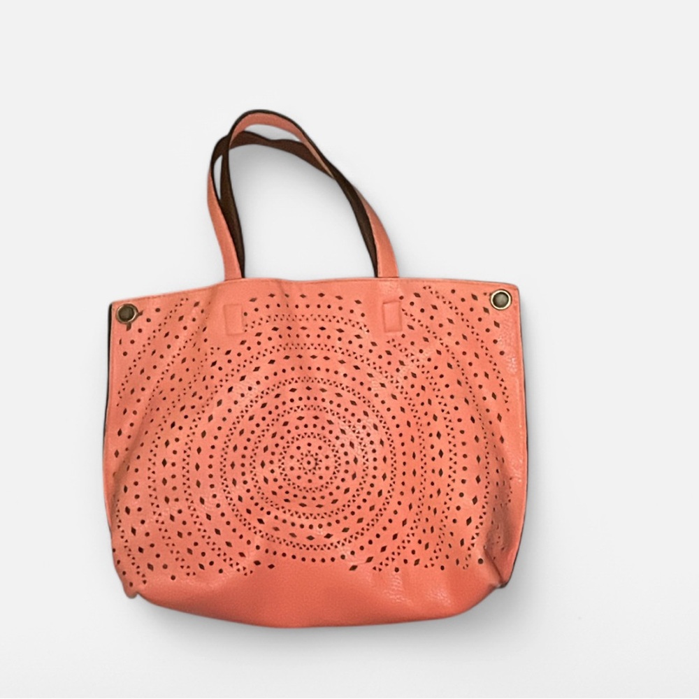Boho Pink Orange Tote Hand Bag